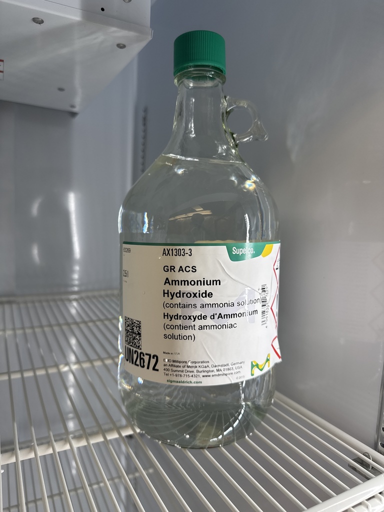 AMMONIUM HYDROXIDE, 2.5 LITER 