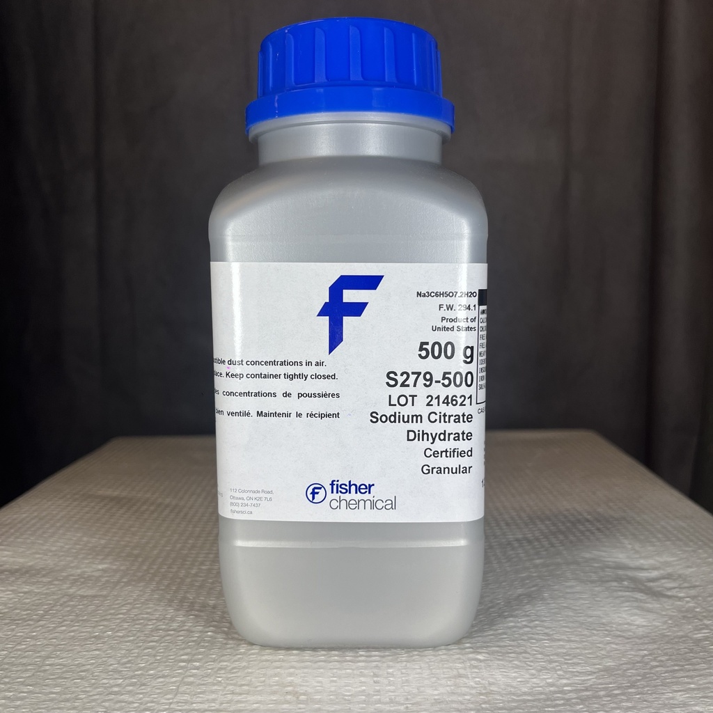 SODIUM CITRATE, 500 GM DIHYDRA