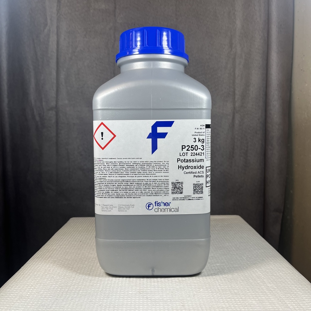 POTASSIUM HYDROXIDE, 3 KG RE