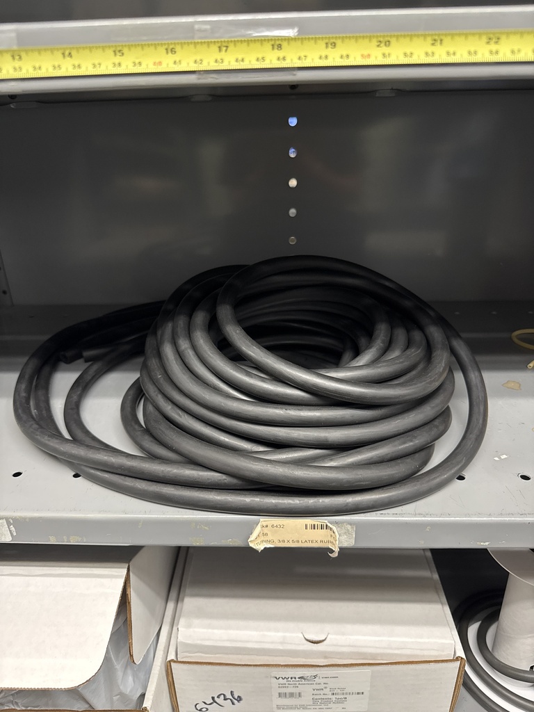 TUBING, 3/8 X 5/8 LATEX RUBBER